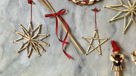 Halmslöjd med jultema